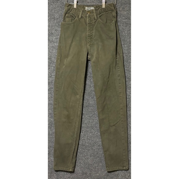 Guess Pants - Guess Womens 27 Jeans Olive Green Vintage 90s Georges Marciano High Rise Tapered